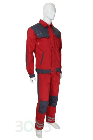 Костюм 3003 САФАРІ (куртка + н/к) червоний-т.сірий (Ц01024)