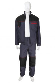 Костюм 3003 Сільвер літній (куртка+штани) сіро-червоний (Ц335)