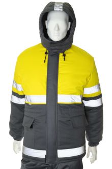 Куртка Дорожник 3003 серо-желтая, люминэ (утепленная) (Ц691)
