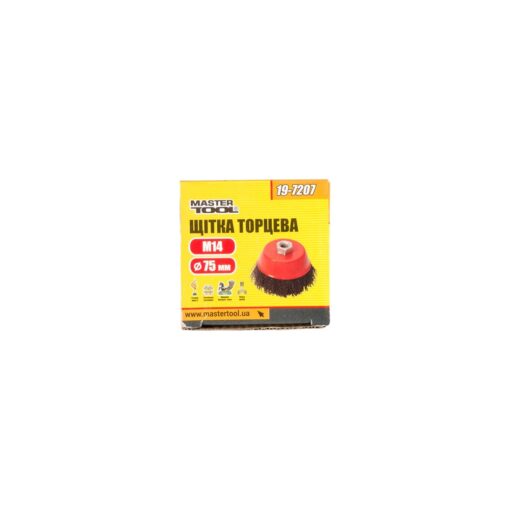 Щетка торцевая MASTERTOOL из рифленой проволоки 75 мм М14 19-7207 — изображение 2