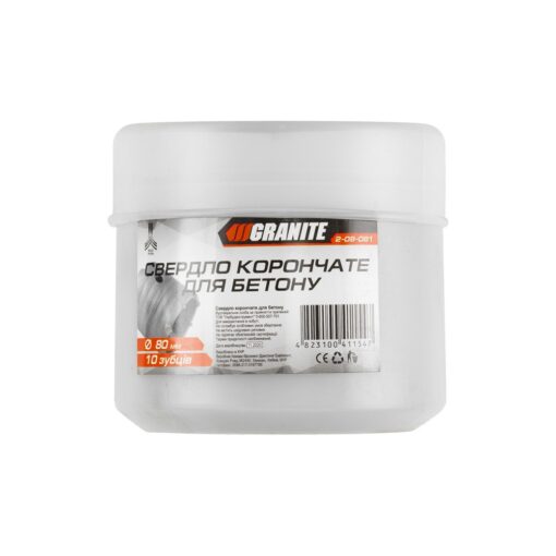 Сверло корончатое для бетона GRANITE 80 мм 10 зубцов 2-08-081 — изображение 2