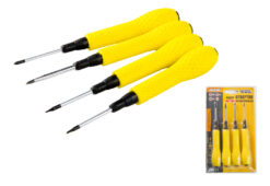 Отвертки прецизионные MASTERTOOL набор 4 шт T5/T6/PH00/Spanner 40-0190