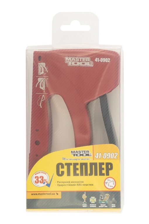 Степлер рессорный MASTERTOOL скоба R53 6-10мм корпус ударопрочный пластик 41-0902 — изображение 5