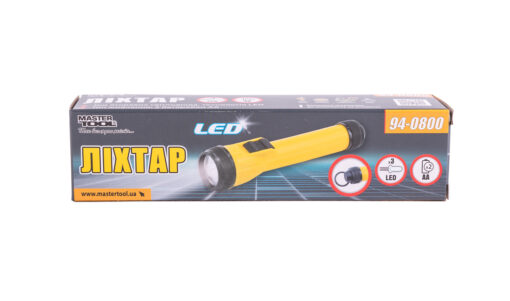 Ліхтар MASTERTOOL 154х35 мм 3xLED 2xAA 94-0800 - Зображення 5
