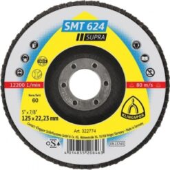 Круг лепестковий торцевий (125х22,23) P60 Klingspor SMT 624 Supra (322774)