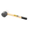 Киянка резиновая MASTERTOOL 65 мм 450 г ручка из дерева черно-белая 02-0322