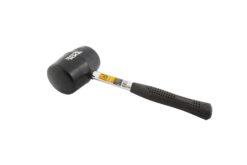 Киянка резиновая MASTERTOOL 80 мм 900 г металлическая рукоятка черная 02-1304