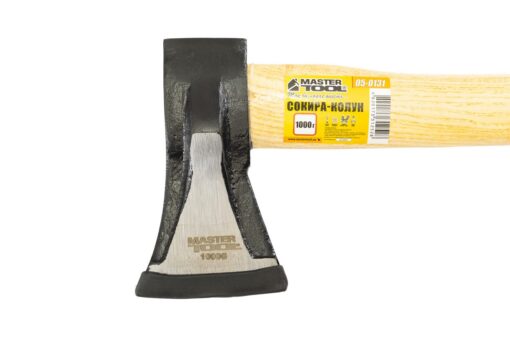 Топор-колун MASTERTOOL 1000 г HRC 50 рукоятка из дерева с полимерной защитой 430 мм 05-0131 — изображение 4