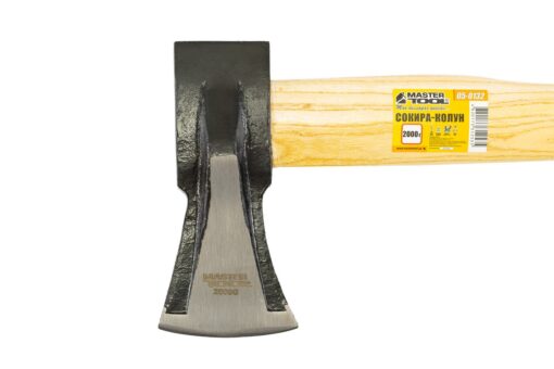 Топор-колун MASTERTOOL 2000 г HRC 50 рукоятка из дерева с полимерной защитой 900 мм 05-0132 — изображение 3