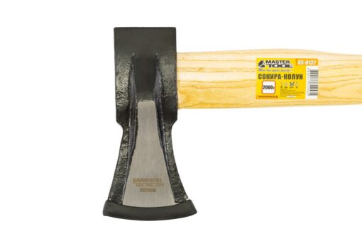 Топор-колун MASTERTOOL 2000 г HRC 50 рукоятка из дерева с полимерной защитой 900 мм 05-0132 — изображение 4
