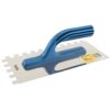 Тёрка нержавеющая MASTERTOOL с пластиковой ручкой зубчатая 125х270 мм зуб 12х12 мм 08-2227