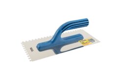 Тёрка нержавеющая с пластиковой ручкой зубчатая MASTERTOOL 125х270 мм зуб 6х6 мм 08-2826