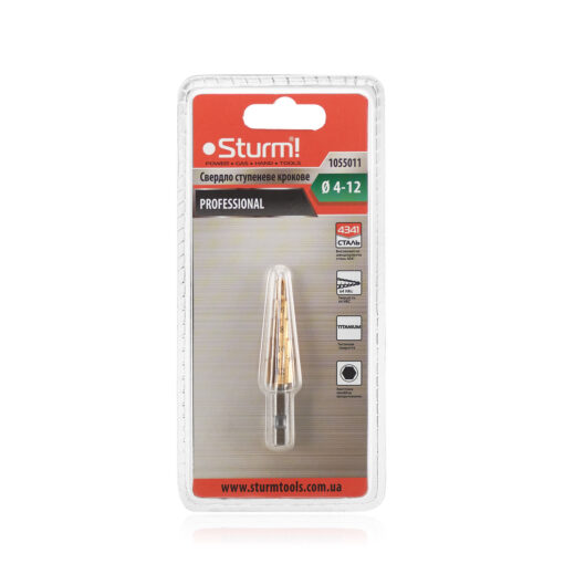 Ступінчасте свердло 4-12 мм Sturm 1055011 - Зображення 2
