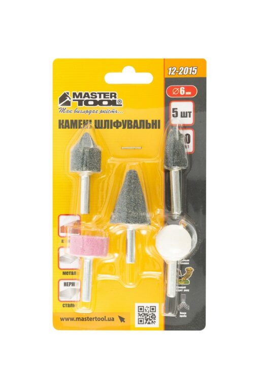 Камни шлифовальные MASTERTOOL 6 мм набор 5 шт 12-2015 — изображение 3