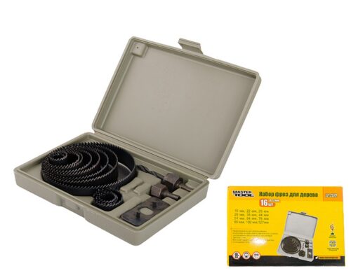 Набор фрез для дерева MASTERTOOL 19-127 мм 16 шт 12-2572