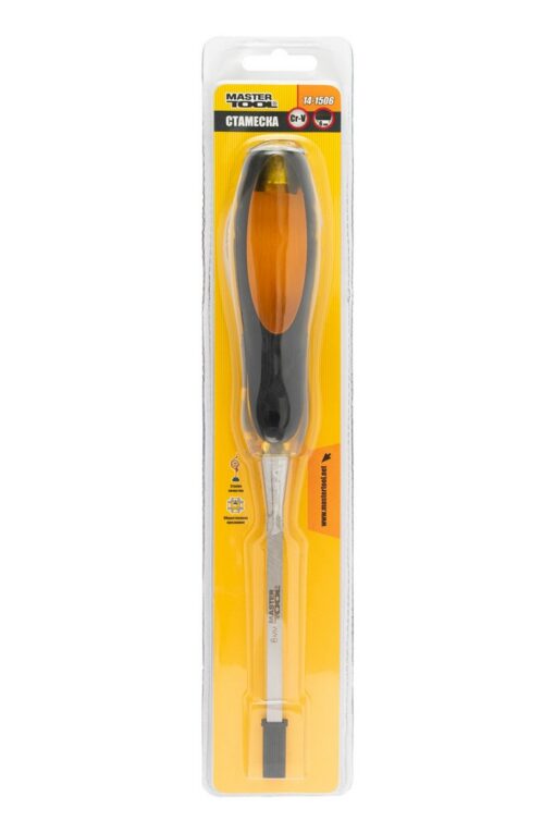 Стамеска ударная MASTERTOOL CrV 6 мм с двухкомпонентной ручкой 14-1506 — изображение 6