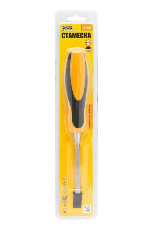 Стамеска ударная MASTERTOOL CrV 8 мм с двухкомпонентной ручкой 14-1508 — изображение 6