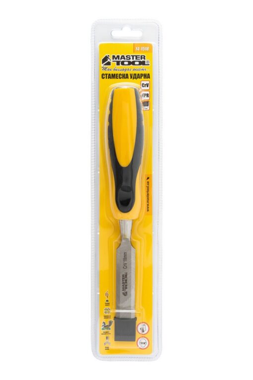 Стамеска ударная MASTERTOOL CrV 18 мм с двухкомпонентной ручкой 14-1518 — изображение 6
