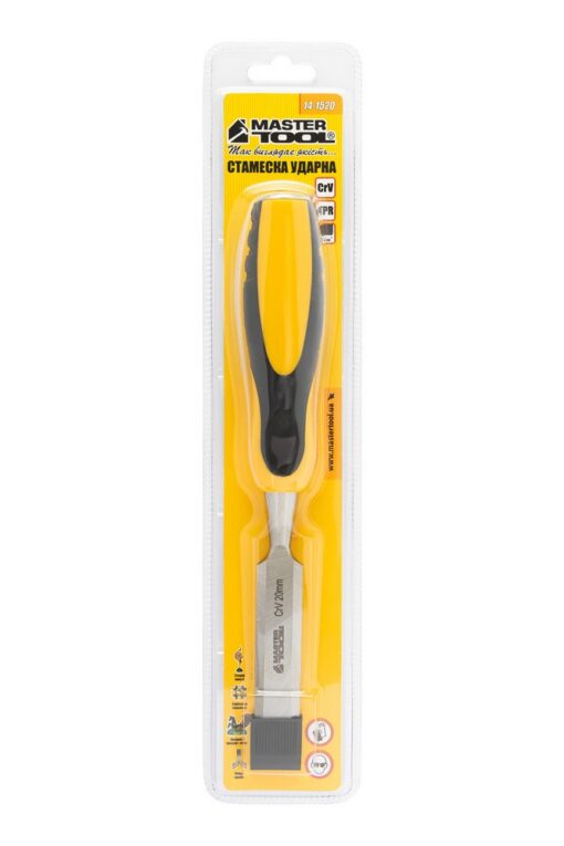 Стамеска ударная MASTERTOOL CrV 20 мм с двухкомпонентной ручкой 14-1520 — изображение 6