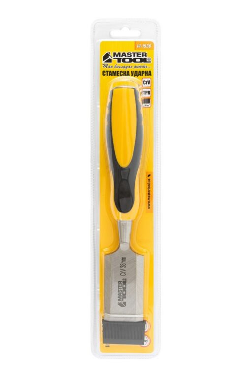 Стамеска ударная MASTERTOOL CrV 38 мм с двухкомпонентной ручкой 14-1538 — изображение 6