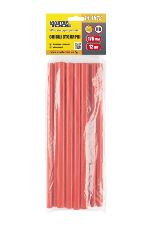 Карандаши столярные MASTERTOOL 176мм набор 12шт 14-1812 — изображение 2