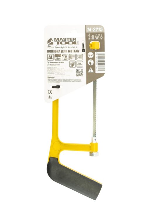 Ножовка по металлу MASTERTOOL 150 мм алюминиевая рукоятка с покрытием TPR flex полотно 12.5 мм 24TPI 14-2215 — изображение 5