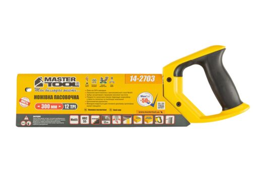 Ножовка пасовочная MASTERTOOL 12TPI MAX CUT 300 мм закаленный зуб 3-D заточка полированная 14-2703 — изображение 3