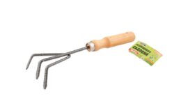 Культиватор садовый MASTERTOOL 250х90 мм с деревянной ручкой 14-6190