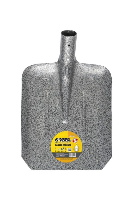 Лопата совковая MASTERTOOL 235х285х360 мм молотковая покраска 14-6249
