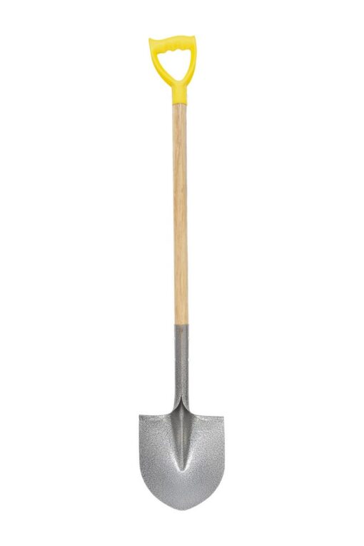 Лопата штыковая MASTERTOOL 205х280х1200 мм молотковая покраска с деревянной ручкой и держаком 14-6268 — изображение 2