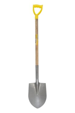 Лопата штыковая MASTERTOOL 205х280х1200 мм молотковая покраска с деревянной ручкой и держаком 14-6268