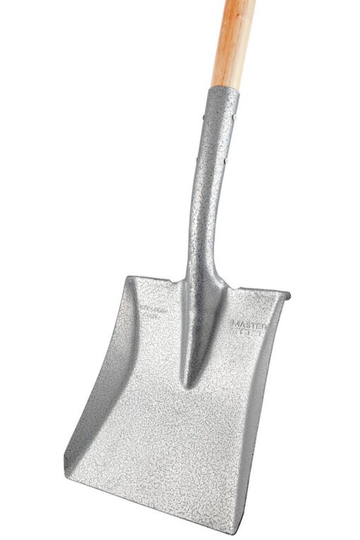 Лопата совковая MASTERTOOL 225х275х1200 мм молотковая покраска с деревянной ручкой и держаком 14-6269 — изображение 3