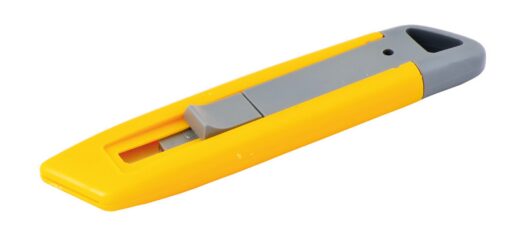 Нож строительный MASTERTOOL трапеция пластиковый корпус безопасное лезвие 17-0301