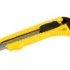 Нож строительный MASTERTOOL с отломным лезвием 18 мм металлическая направляющая кнопочный фиксатор 17-0528