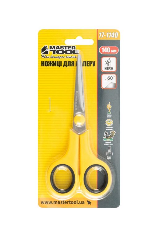Ножницы для бумаги MASTERTOOL 140 мм 17-1140 — изображение 3