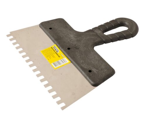 Шпатель зубчатый MASTERTOOL 200х6х6 мм 19-6620