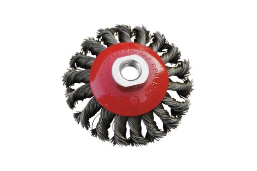 Щетка конусная MASTERTOOL из плетеной проволоки 100 мм М14 19-8010