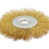 Щетка дисковая MASTERTOOL из латунированной рифленой проволоки 180х22.2 мм 19-9118