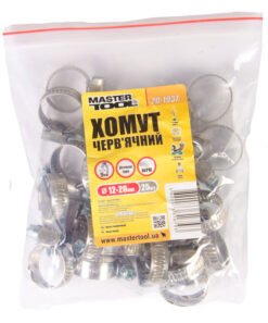 Хомут червячный MASTERTOOL German type W2 DIN 3017 9.0 мм Ø 12-20 мм 25 шт 20-1937