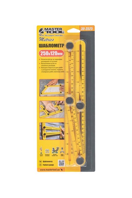 Шаблометр MASTERTOOL 250х120 мм пластиковый 30-3525 — изображение 5