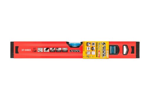 Уровень строительный MASTERTOOL ПРОФИ 40 см 2 капсулы 0,5 мм/м 0,03° фрезерованная поверхность/желоб для труб 37-0403 — изображение 9