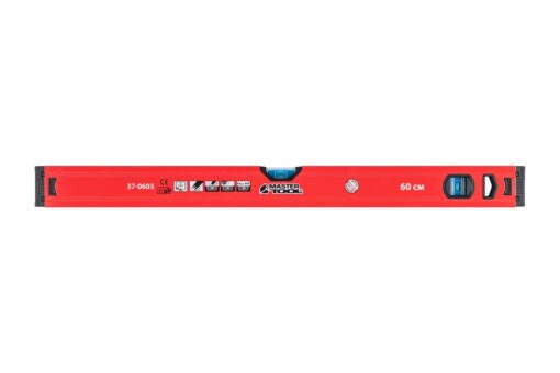 Уровень строительный MASTERTOOL ПРОФИ 60 см 2 капсулы 0,5 мм/м 0,03° фрезерованная поверхность/желоб для труб 37-0603 — изображение 2