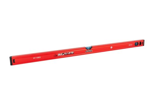 Уровень строительный MASTERTOOL ПРОФИ 100 см 2 капсулы 0,5 мм/м 0,03° фрезерованная поверхность/желоб для труб 37-1003