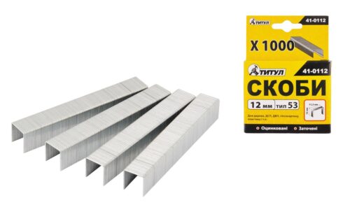 Скобы MASTERTOOL R53 12 мм 1000 шт 41-0112