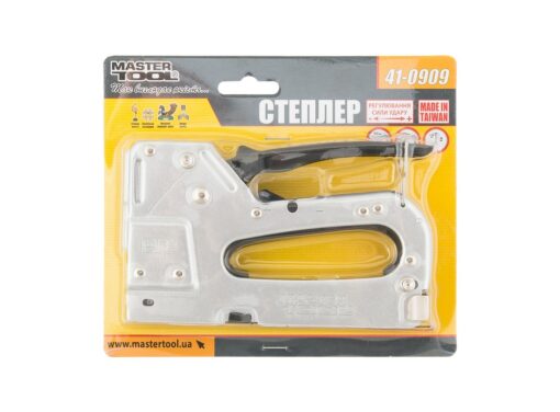 Степлер рессорный MASTERTOOL 3-В-1 скоба R53 4-14мм/R13 6-14 мм/шпилька 14мм корпус металл 41-0909 — изображение 4