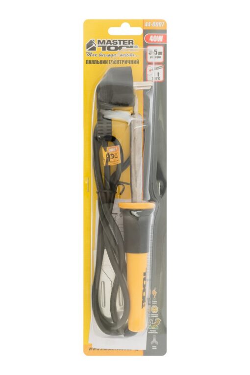 Паяльник электрический MASTERTOOL 40 Вт 220V/50Hz 300°С 44-0007 — изображение 3
