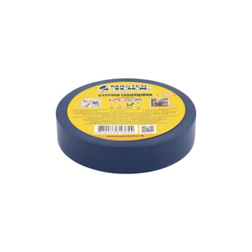 Лента изоляционная MASTERTOOL 17 мм 20 м 10 шт синяя 44-9020