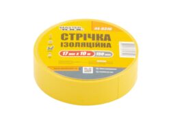 Лента изоляционная MASTERTOOL 17 мм 10 м 10 шт желтая 44-9310