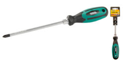 Отвёртка крестовая магнитная MASTERTOOL HEXAGON РН2х150 мм ручка с TPR покрытием 45-8215