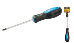 Отвёртка крестовая магнитная MASTERTOOL PH1х100 мм ручка с TPR покрытием 48-5110